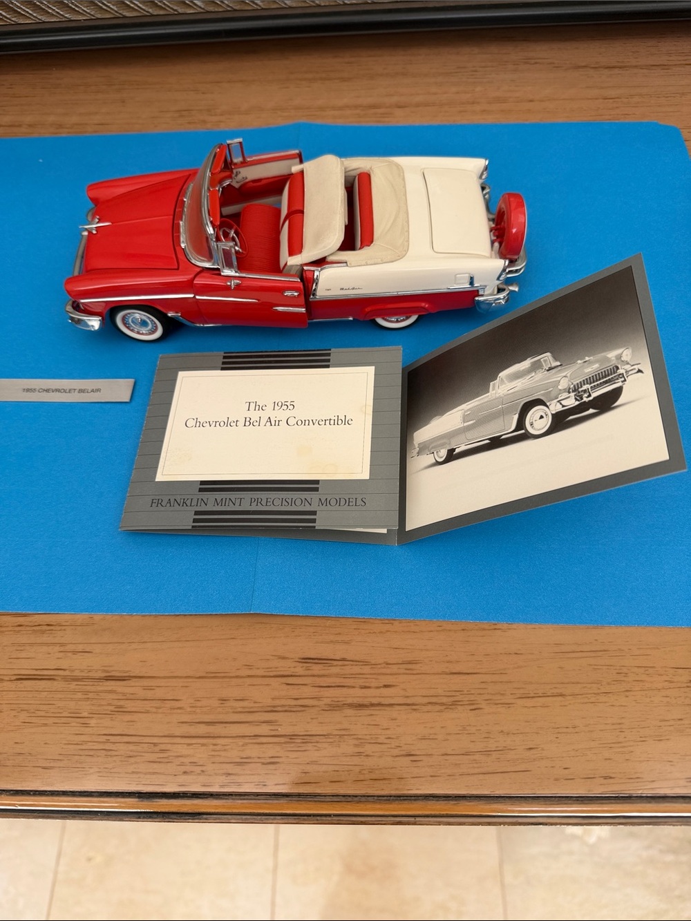Franklin Mint Precision Model: 1955 Chevy Bel Air Convertible With Papers